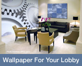 Custom printed wallpaper ideas for your business lobby
